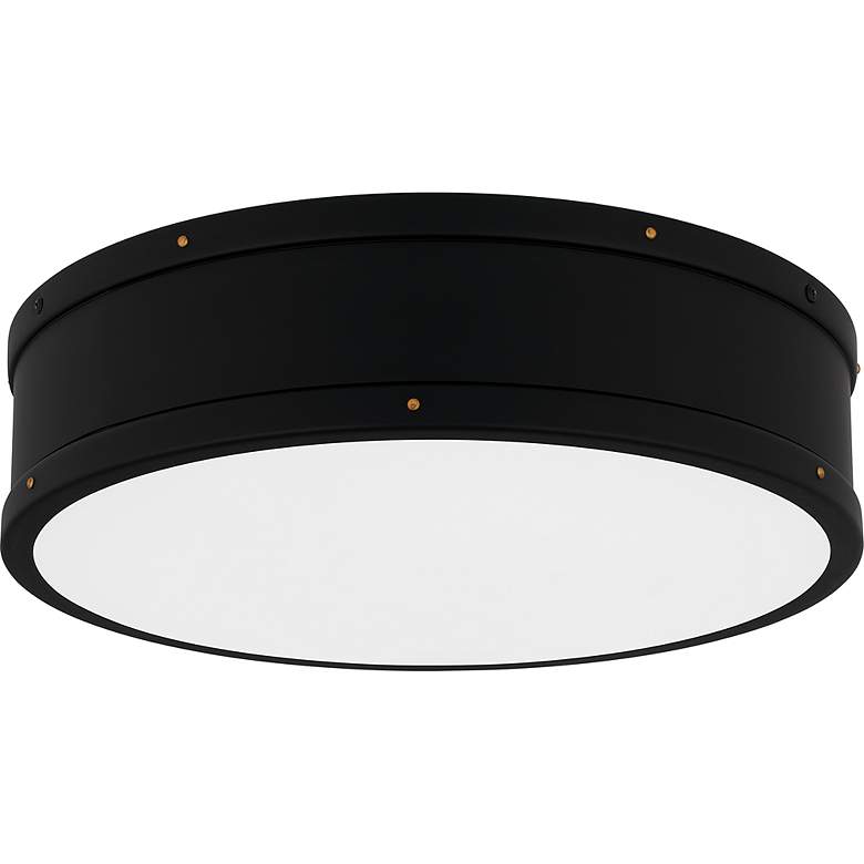 Image 3 Quoizel Ahoy 16" Wide Matte Black LED Ceiling Light more views