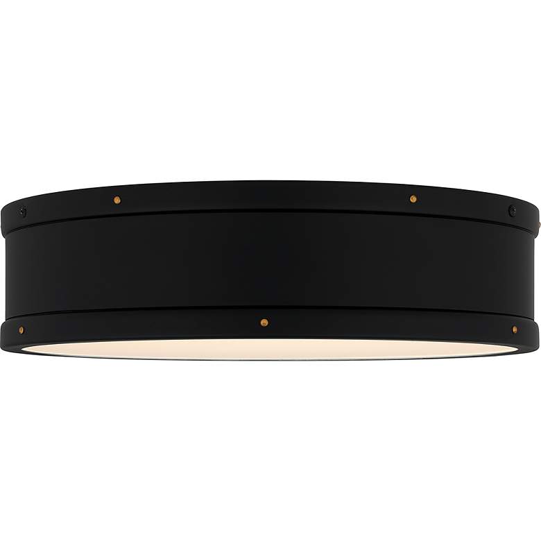 Image 4 Quoizel Ahoy 16" Wide Matte Black LED Ceiling Light more views