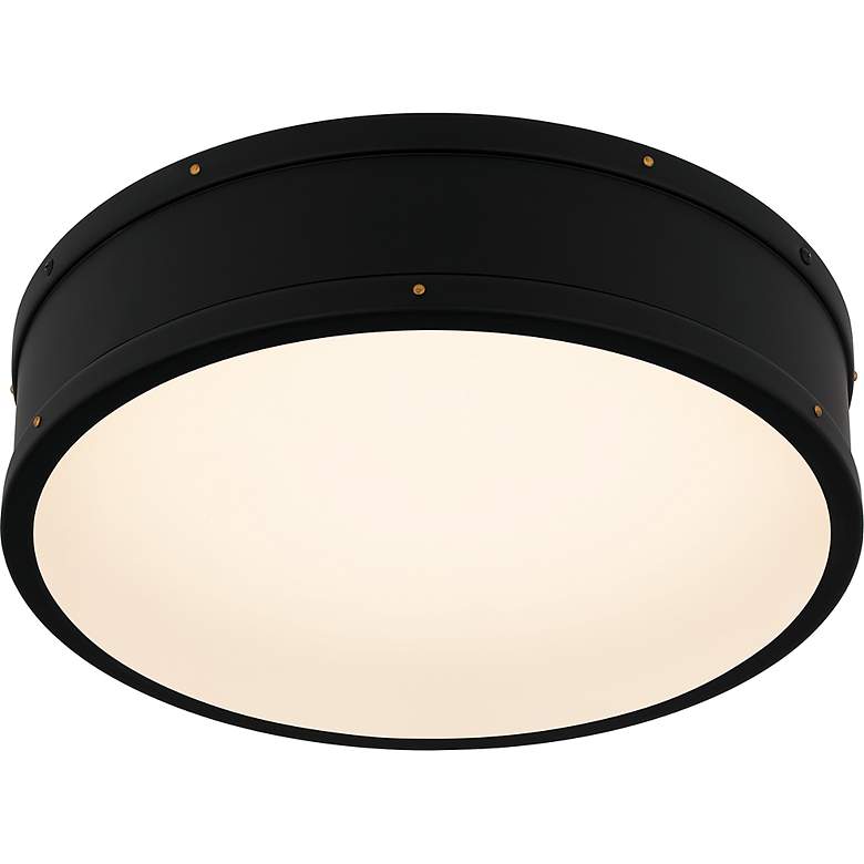 Image 5 Quoizel Ahoy 16" Wide Matte Black LED Ceiling Light more views