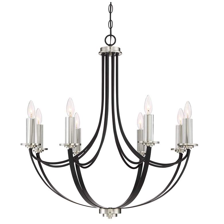 Image 2 Quoizel Alana 30" Wide 8-Light Mystic Black Chandelier