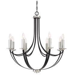 Quoizel Alana 30" Wide 8-Light Mystic Black Chandelier