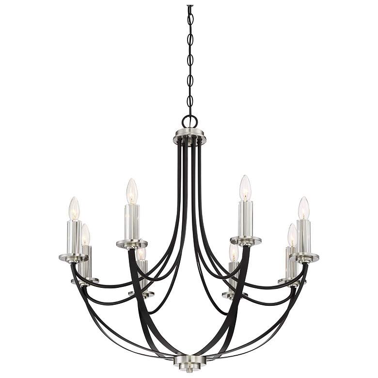 Image 3 Quoizel Alana 30 inch Wide 8-Light Mystic Black Chandelier more views