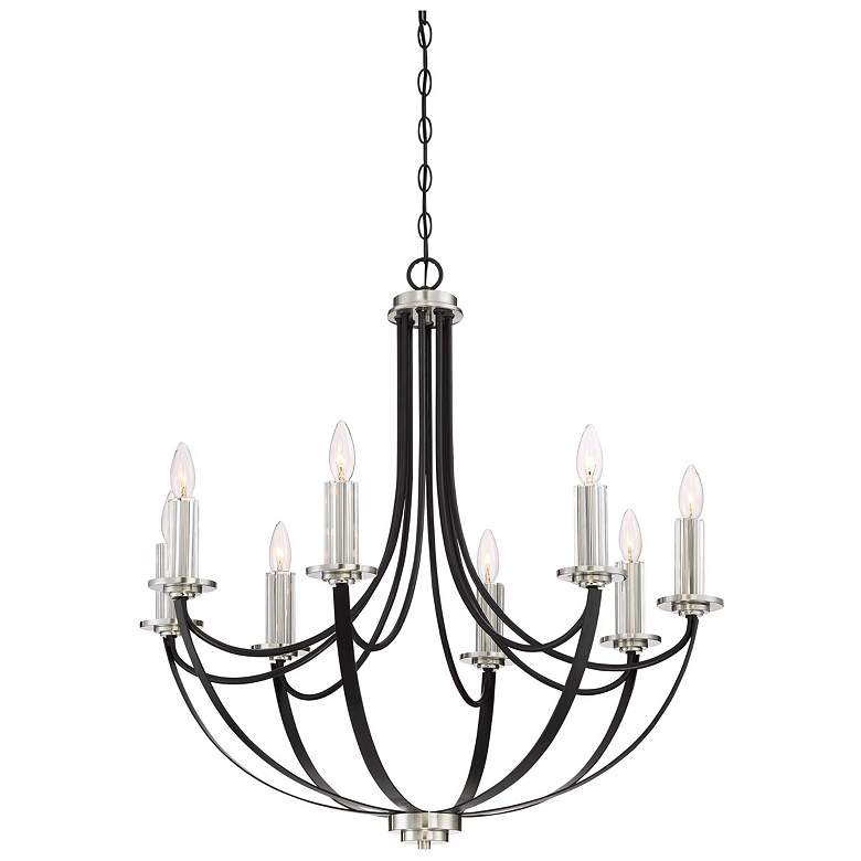 Image 4 Quoizel Alana 30 inch Wide 8-Light Mystic Black Chandelier more views