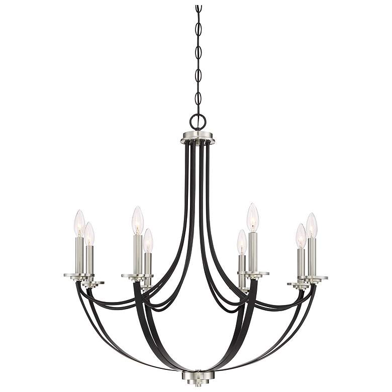 Image 5 Quoizel Alana 30 inch Wide 8-Light Mystic Black Chandelier more views