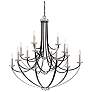 Quoizel Alana 41"W 3-Tier15-Light Mystic Black Chandelier