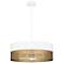 Quoizel Alani 20" Wide Matte White and Brass Drum Pendant Light