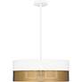 4_Quoizel Alani 20" Wide Matte White and Brass Drum Pendant Light more views