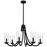 1_Quoizel Allard 32" Wide Matte Black 6-Light Chandelier