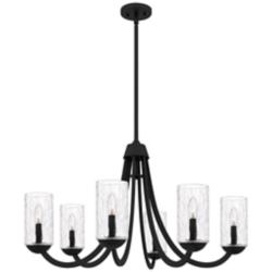 Quoizel Allard 32" Wide Matte Black 6-Light Chandelier