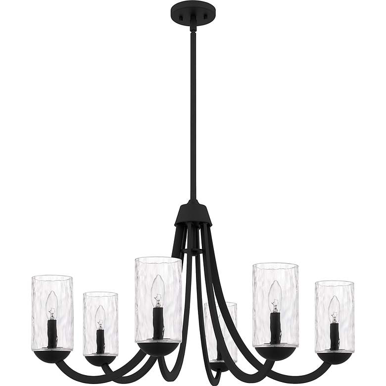 Image 2 Quoizel Allard 32" Wide Matte Black 6-Light Chandelier more views