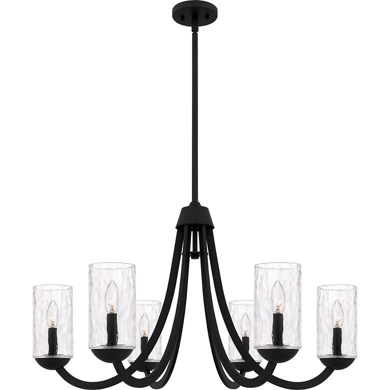 Image 3 Quoizel Allard 32" Wide Matte Black 6-Light Chandelier more views