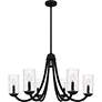 3_Quoizel Allard 32" Wide Matte Black 6-Light Chandelier more views