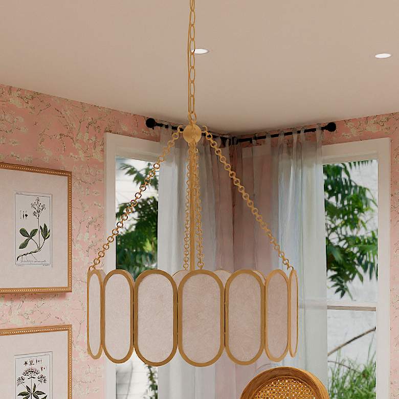 Image 2 Quoizel Amalia 22" Wide Light Gold 4-Light Pendant