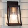 Quoizel Amberly Grove 10" High Western Bronze Outdoor Wall Light in scene