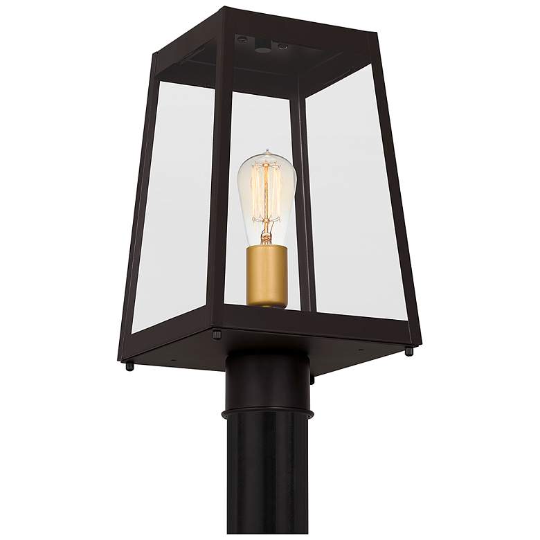 Image 4 Quoizel Amberly Grove 15 3/4"H Western Bronze Outdoor Post Mount Light more views