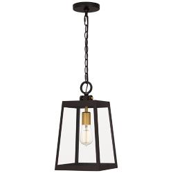 Quoizel Amberly Grove 8 1/2&quot; Wide Western Bronze Outdoor Hanging Light