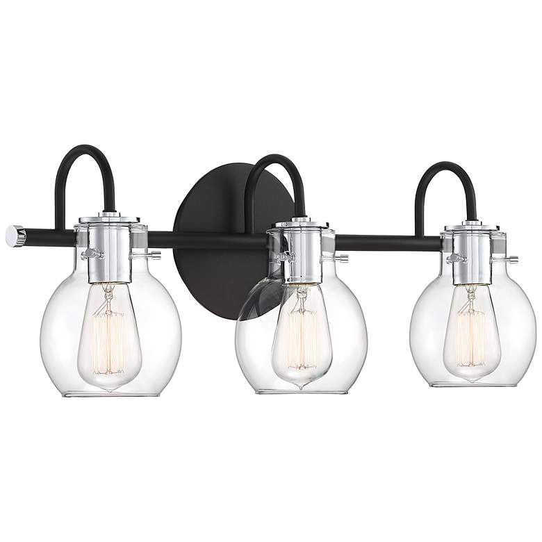 Image 3 Quoizel Andrews 22" Wide Earth Black 3-Light Bath Light more views