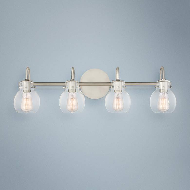 Image 1 Quoizel Andrews 30 1/2" Wide Antique Nickel Bath Light