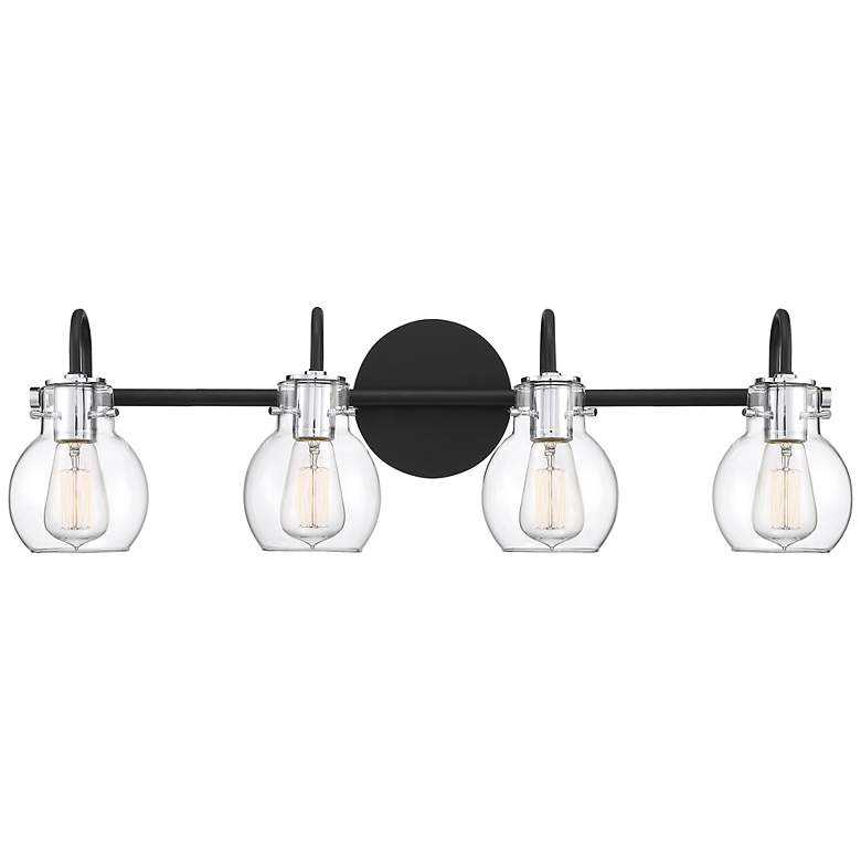 Image 2 Quoizel Andrews 30 1/2" Wide Earth Black 4-Light Bath Light