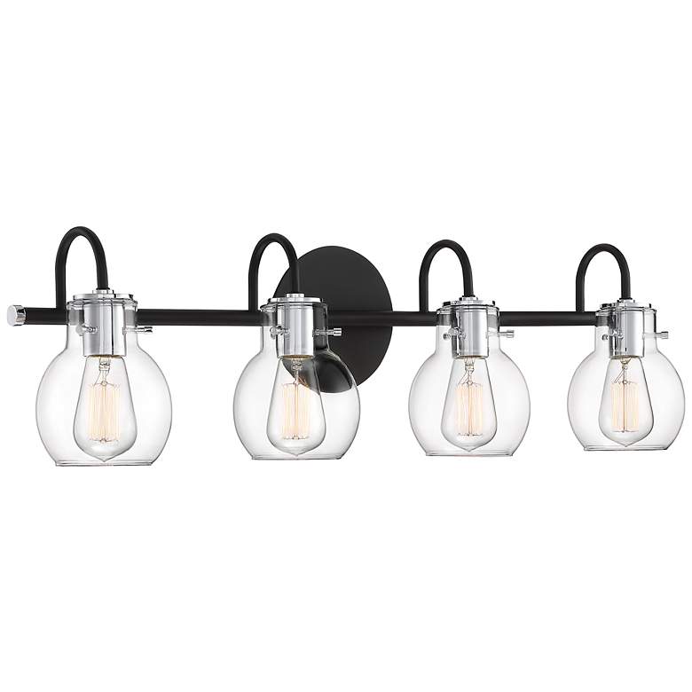 Image 3 Quoizel Andrews 30 1/2" Wide Earth Black 4-Light Bath Light more views
