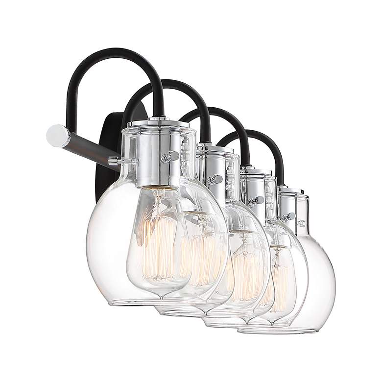 Image 4 Quoizel Andrews 30 1/2" Wide Earth Black 4-Light Bath Light more views