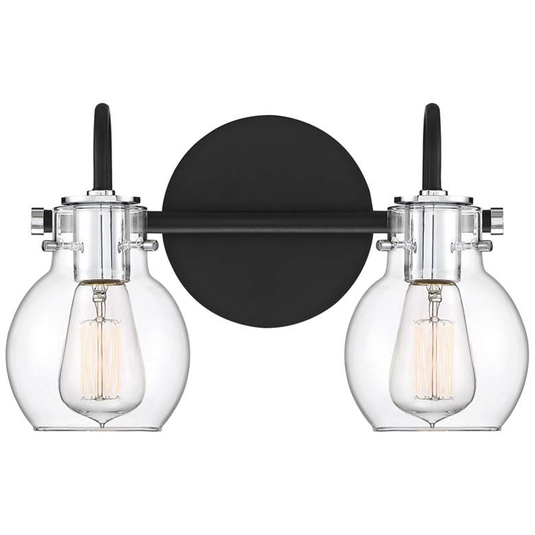 Image 2 Quoizel Andrews 8 3/4" High Earth Black 2-Light Wall Sconce