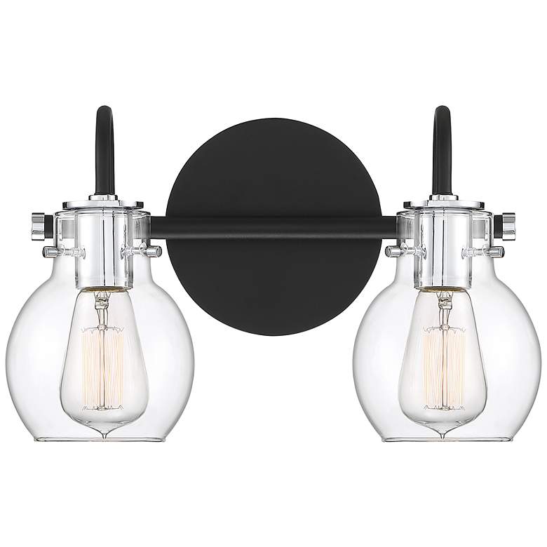 Image 2 Quoizel Andrews 8 3/4" High Earth Black 2-Light Wall Sconce