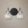 Quoizel Andrews 8 3/4" High Earth Black 2-Light Wall Sconce