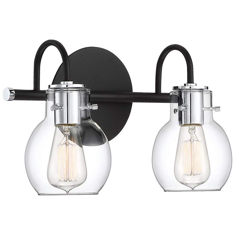 Image 3 Quoizel Andrews 8 3/4" High Earth Black 2-Light Wall Sconce more views