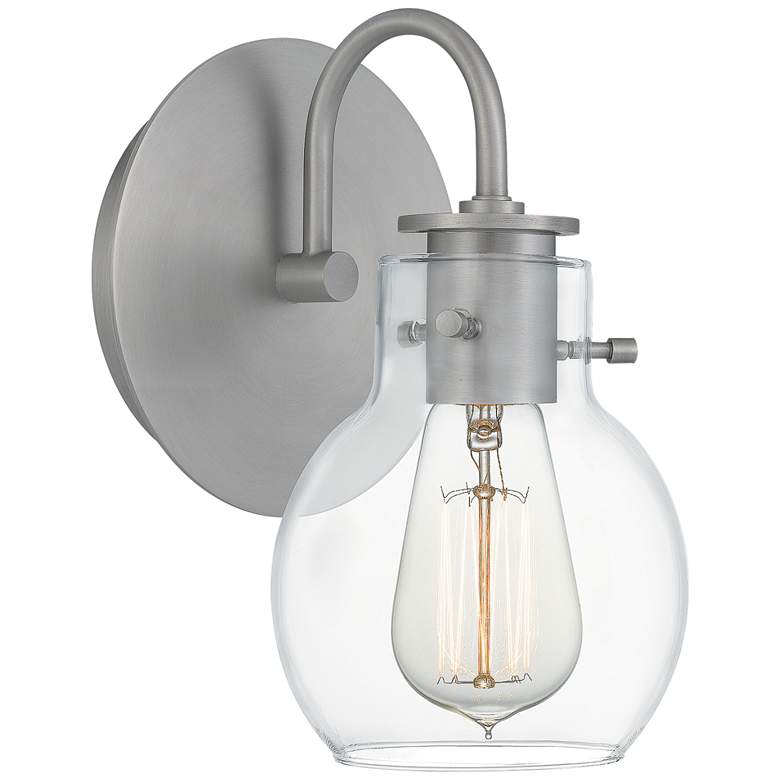 Image 1 Quoizel Andrews 9" High Antique Nickel Metal Wall Sconce