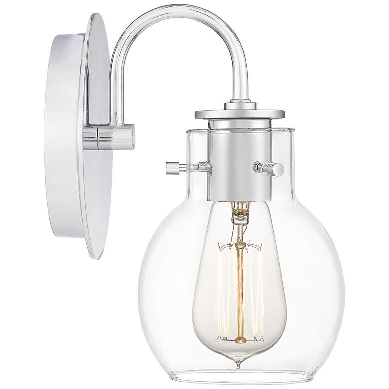 Image 1 Quoizel Andrews 9" High Polished Chrome Metal Wall Sconce