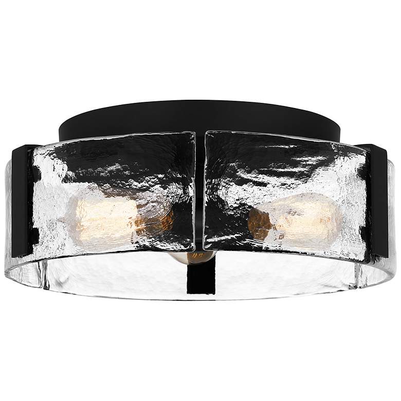 Image 3 Quoizel Angora 15" Wide Matte Black 3-Light Ceiling Light