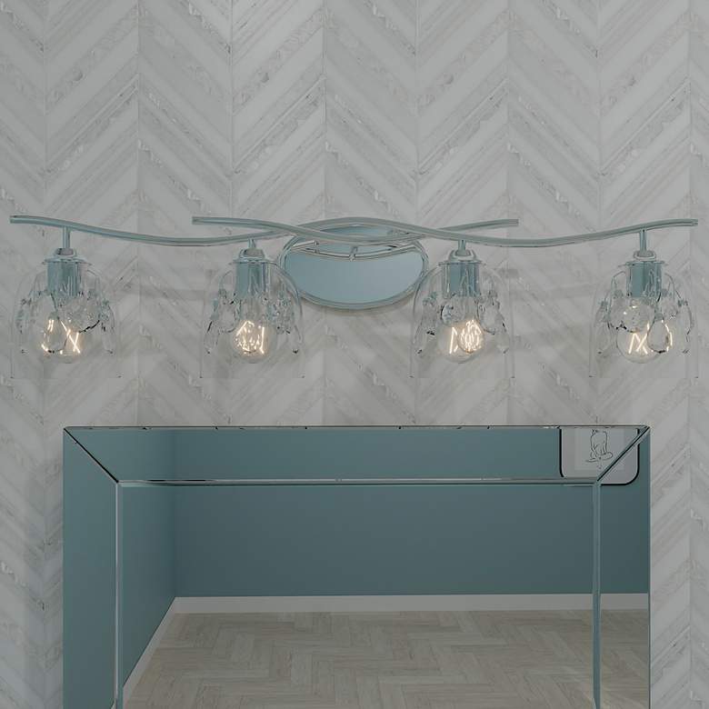 Image 1 Quoizel Ansley 33 1/2"W Polished Chrome 4-Light Bath Light