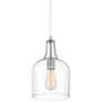 Quoizel Anson 8" Wide Brushed Nickel Seeded Glass Mini Pendant