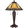 1_Quoizel Arden 23 1/2" Mission Tiffany-Style Art Glass Table Lamp