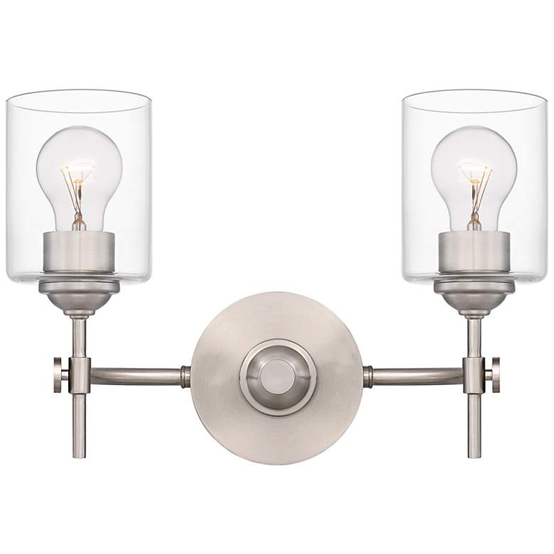 Image 3 Quoizel Aria 10 inch High Brushed Nickel 2-Light Wall Sconce