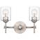 Quoizel Aria 10" High Brushed Nickel 2-Light Wall Sconce