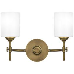 Quoizel Aria 10&quot; High Weathered Brass 2-Light Wall Sconce