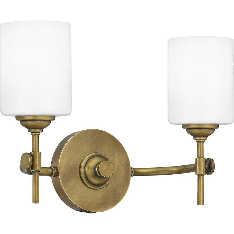 Image 3 Quoizel Aria 10 inch High Weathered Brass 2-Light Wall Sconce more views