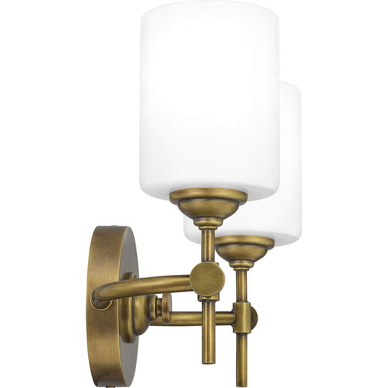 Image 4 Quoizel Aria 10" High Weathered Brass 2-Light Wall Sconce more views