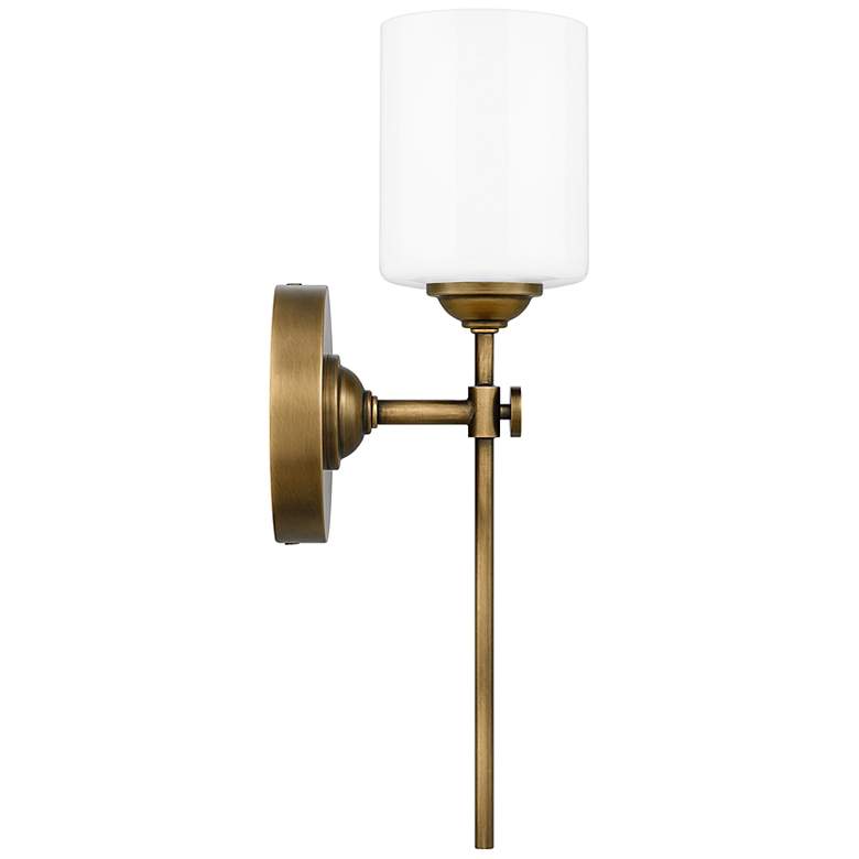 Image 6 Quoizel Aria 16" High Weathered Brass Wall Sconce more views