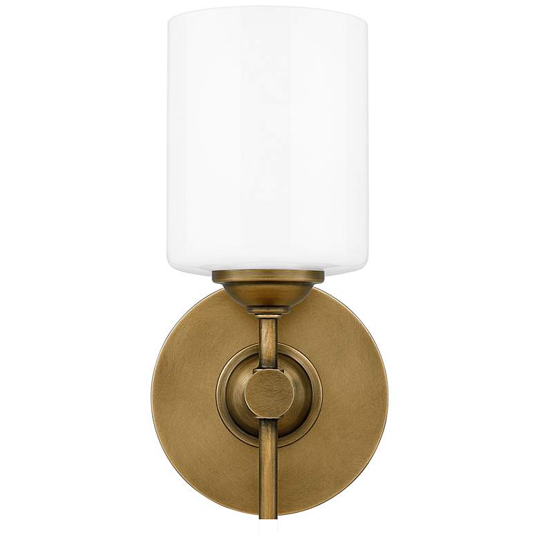 Image 7 Quoizel Aria 16" High Weathered Brass Wall Sconce more views