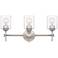 Quoizel Aria 22 1/2" Wide Brushed Nickel 3-Light Bath Light