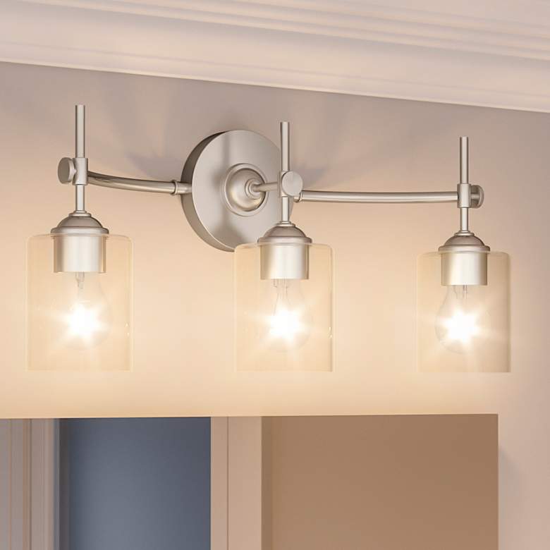 Image 1 Quoizel Aria 22 1/2" Wide Brushed Nickel 3-Light Bath Light