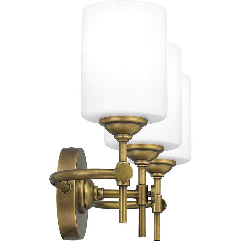 Image 4 Quoizel Aria 22 1/2 inch Wide Weathered Brass 3-Light Bath Light more views