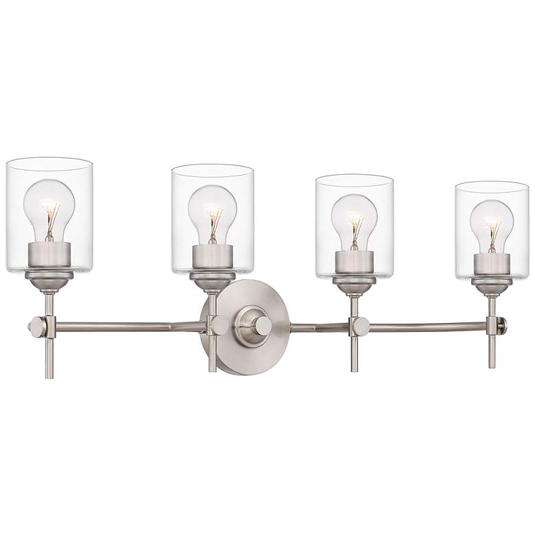 Quoizel Aria 31 1/4 inch Wide Brushed Nickel 4-Light Bath Light more views