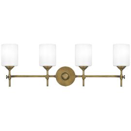 Quoizel Aria 31 1/4" Wide Weathered Brass 4-Light Bath Light