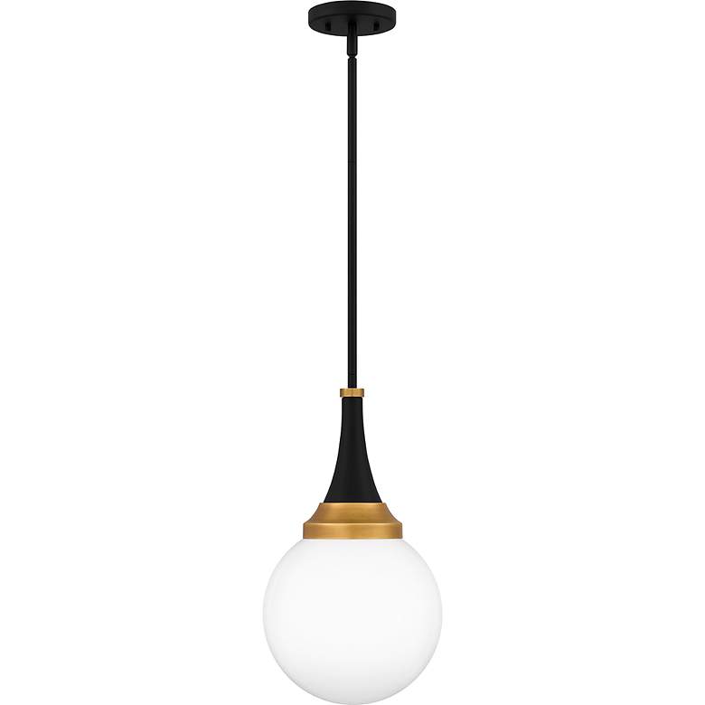 Image 3 Quoizel Arlo 10" Wide Matte Black Globe Mini Pendant more views