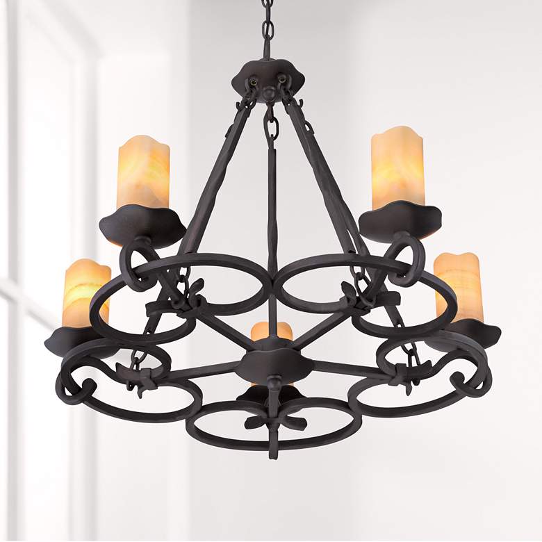 Image 1 Quoizel Armelle 28 inch Wide Imperial Bronze Chandelier