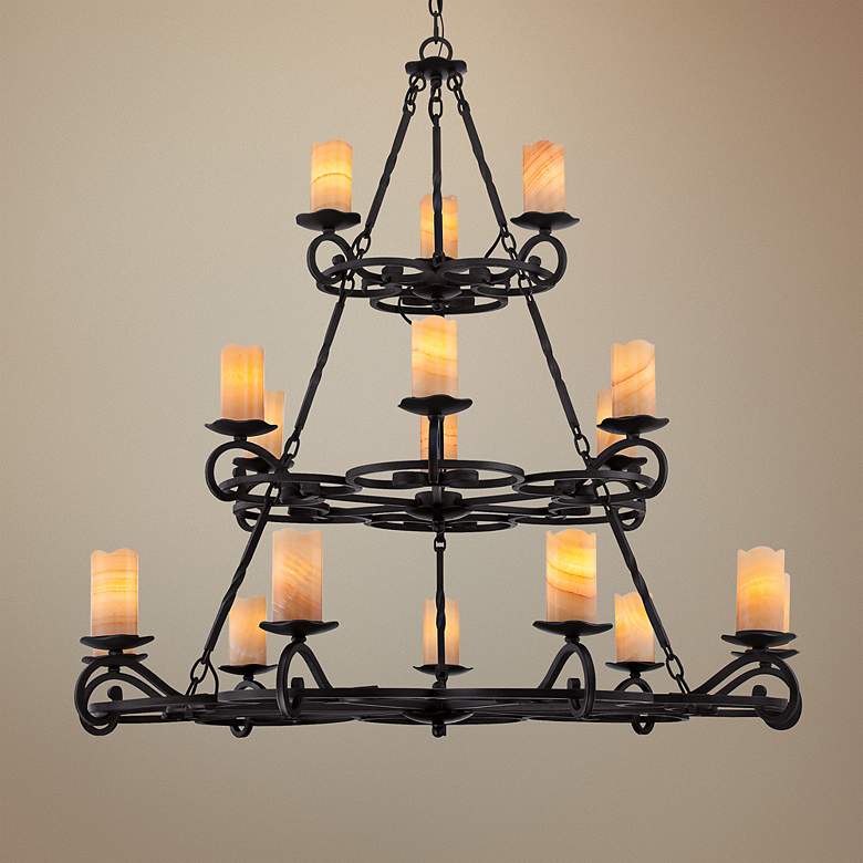 Image 1 Quoizel Armelle 48 inch Wide Imperial Bronze Chandelier